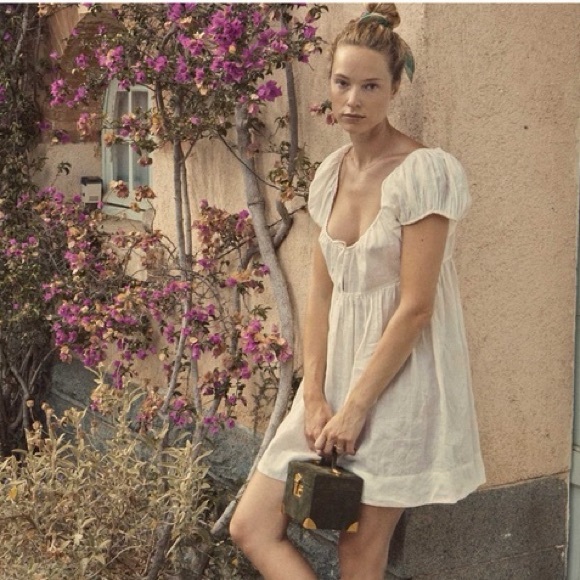 Doen Dress Womens XS Sarria White Puff Sleeve - Picture 10 of 10